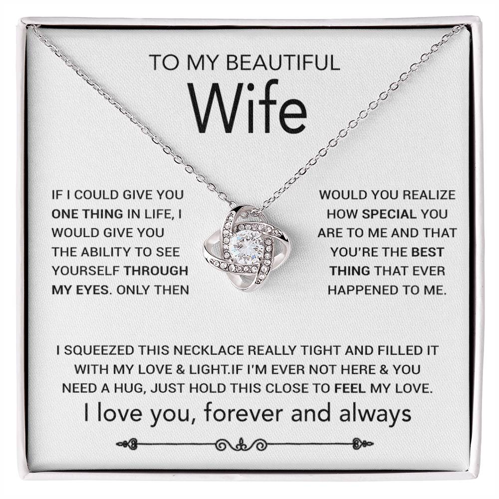 To My Wife Necklace, Christmas Gifts For Women, Anniversary Gift For Wife 8_10_White