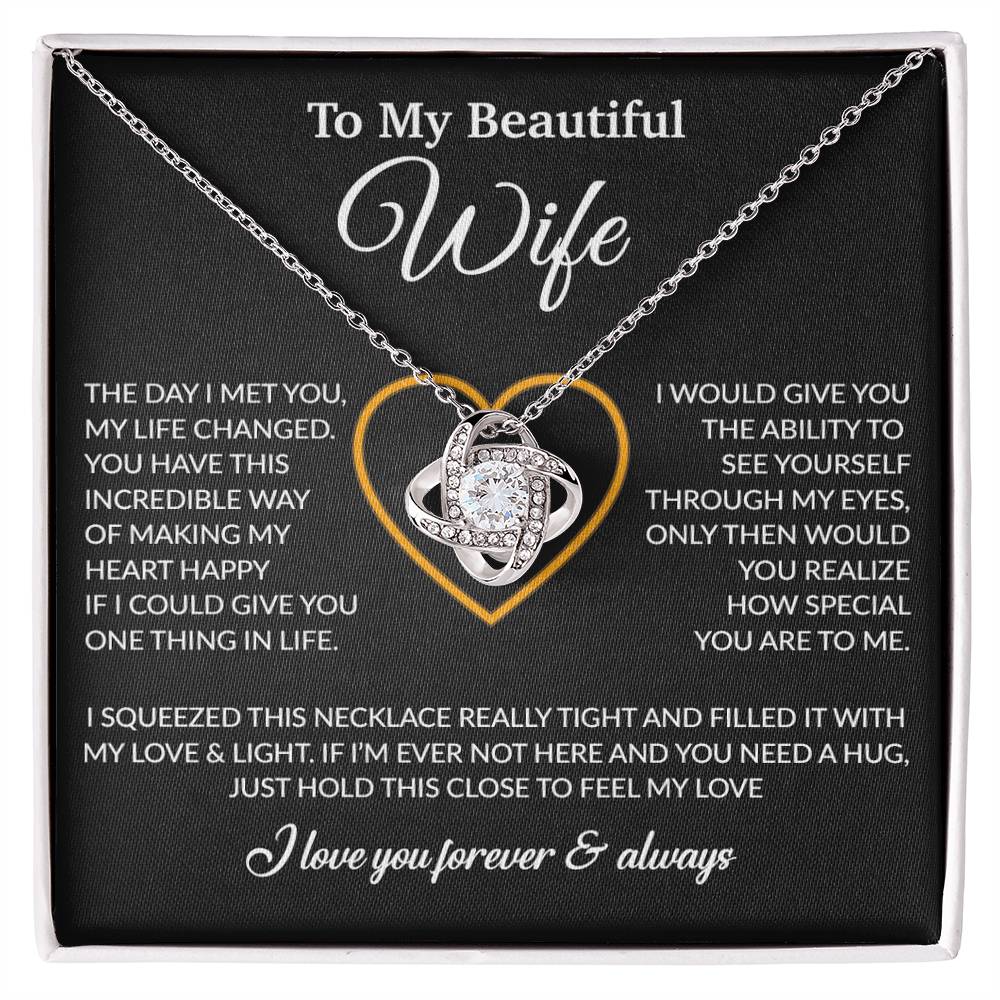 To My Wife Necklace, Gift For Wife, Anniversary Gift For Wife, Necklace For Wife 23_1_Black