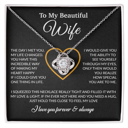 To My Wife Necklace, Gift For Wife, Anniversary Gift For Wife, Necklace For Wife 23_1_Black