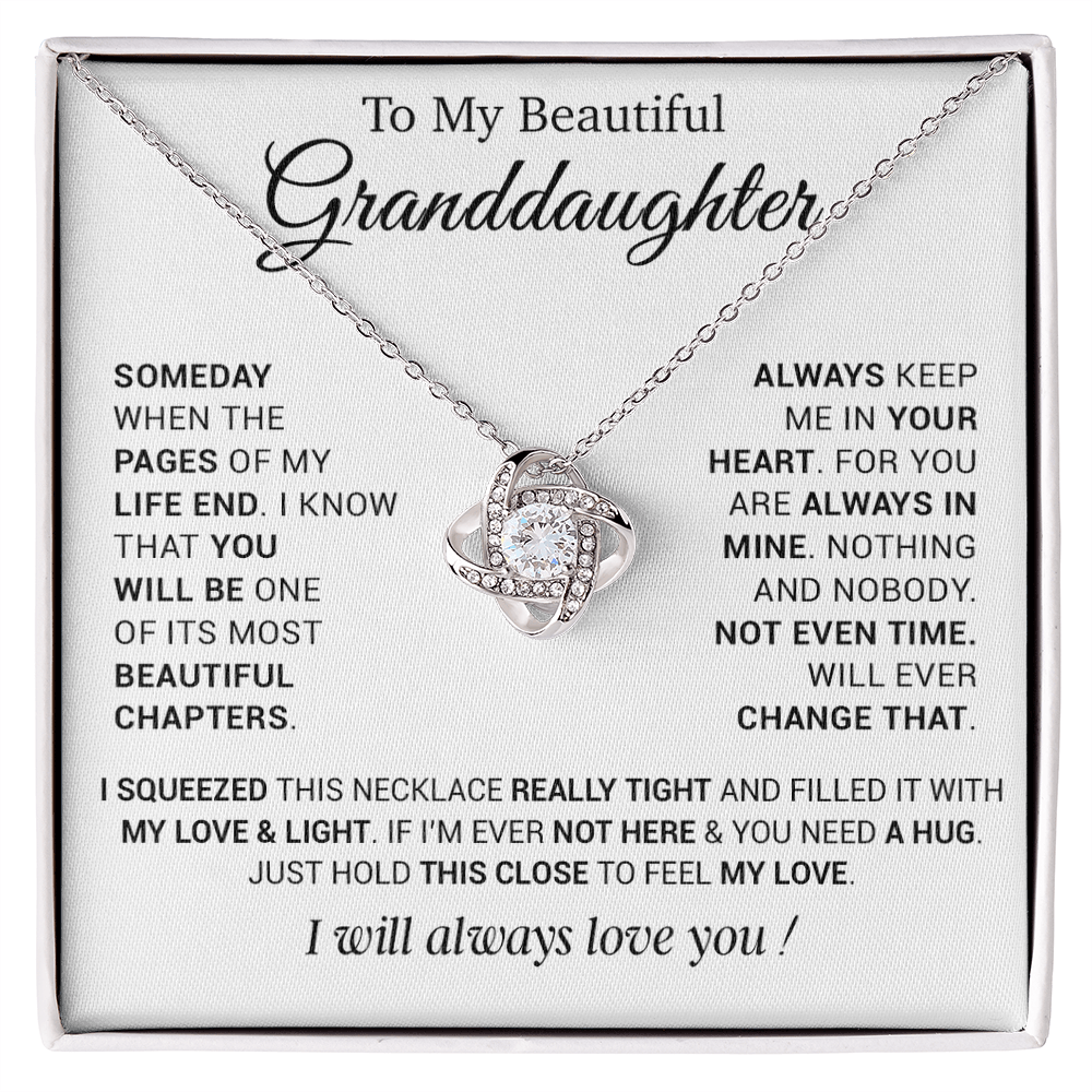 To My Granddaughter Necklace, Birthday Gift For Granddaughter From Grandpa
