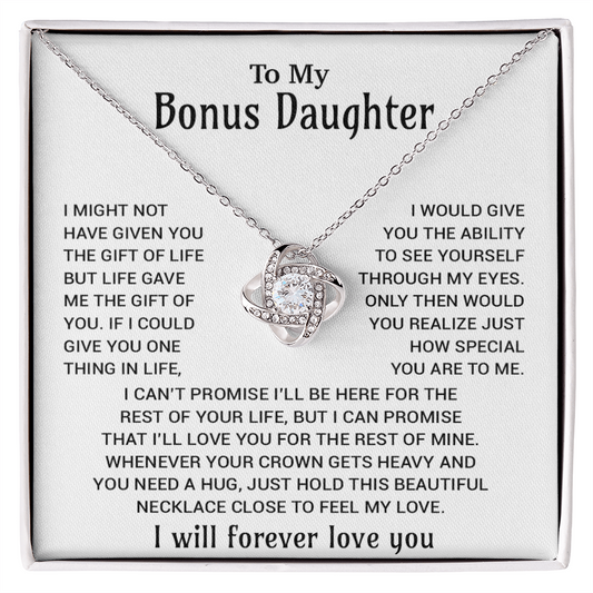 To My Bonus Daughter Necklace, Gift for Bonus Daughter, Step Daughter Birthday 23_11