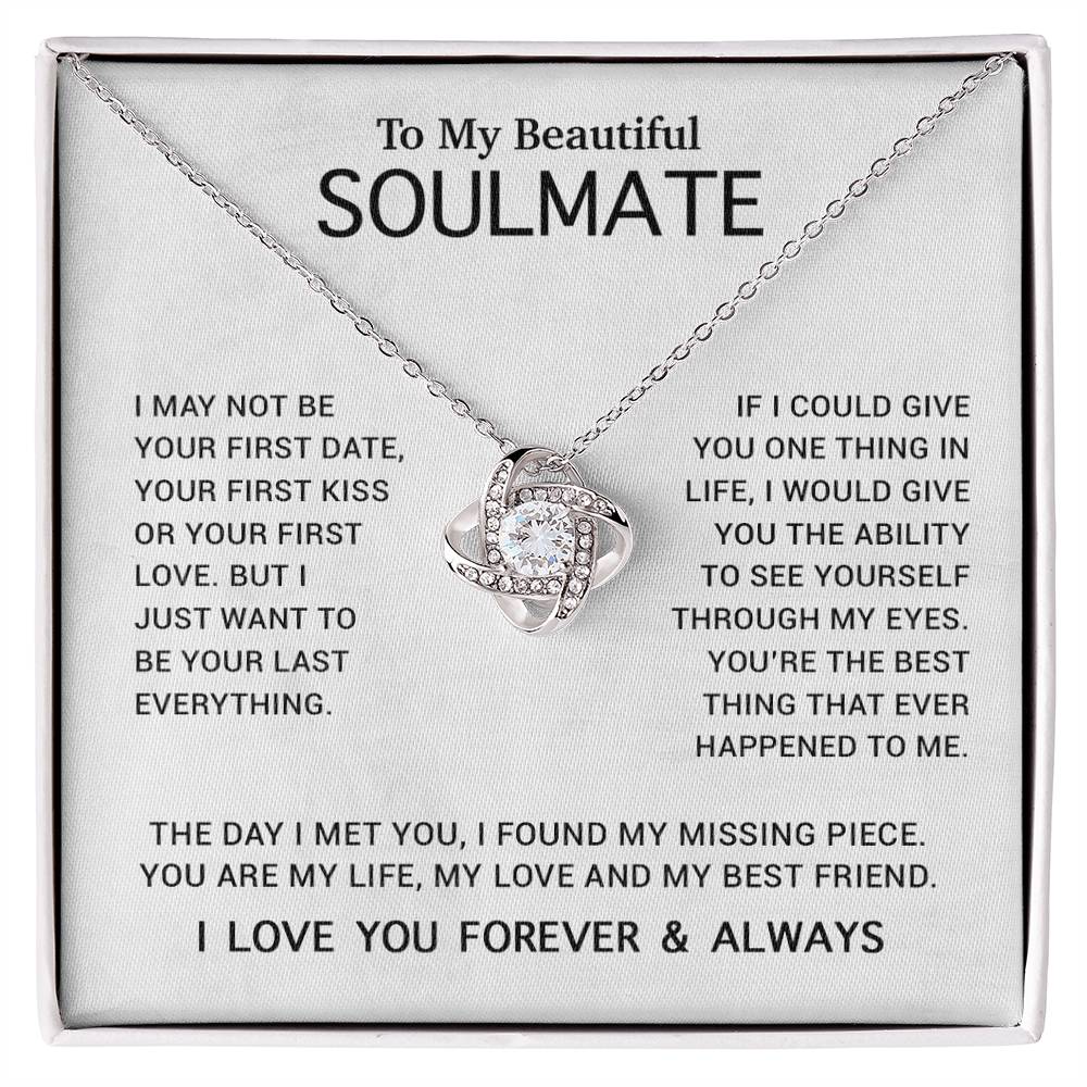 To My Soulmate Necklace, Gift For Soulmate, Anniversary Gift, Birthday Gift 4_5_White