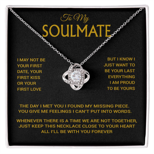 To My Soulmate Necklace, Soulmate Gift, Gift For Girlfriend, Valentines Gift 14_2_Gold