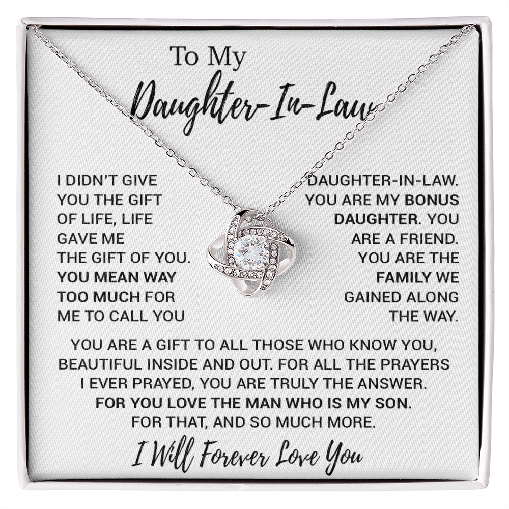 To My Daughter-In-Law Necklace, Gift For Daughter In Law, Daughter In Law Gift