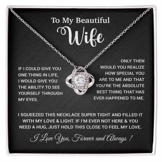 To My Wife Necklace, Wife Gift From Husband, Wife Husband Necklace, Christmas Gift 19_9_Black