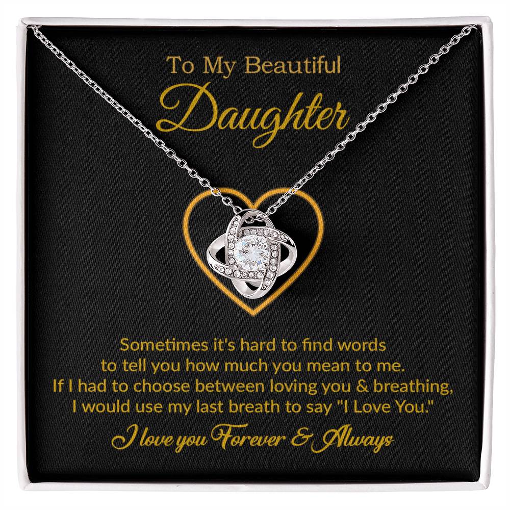 To My Daughter Necklace, Gift For Daughter From Dad, Daughter Father Necklace 22_7_Gold