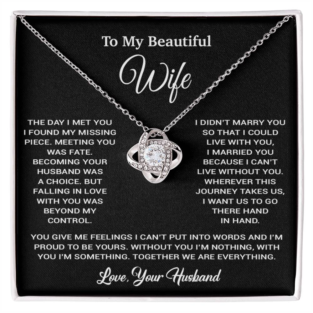 To My Wife Necklace, Vanlentines Gifts For Women, Anniversary Gift For Wife 2_2_Black