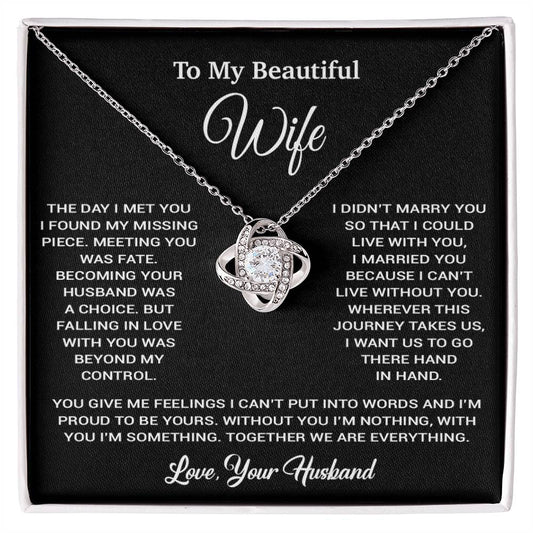 To My Wife Necklace, Vanlentines Gifts For Women, Anniversary Gift For Wife 2_2_Black