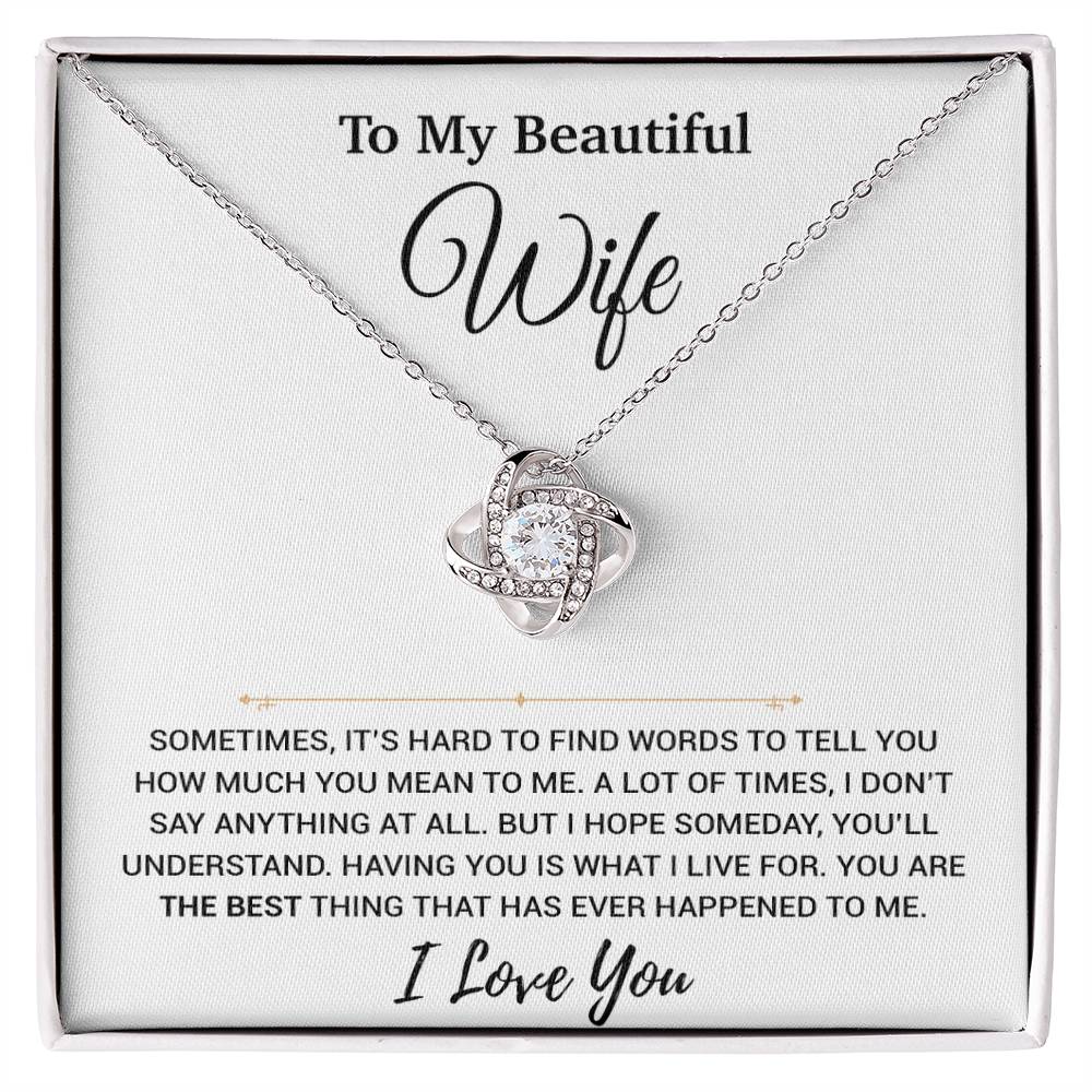 To My Wife Necklace, Christmas Gifts For Women, Anniversary Gift For Wife 20_11_White