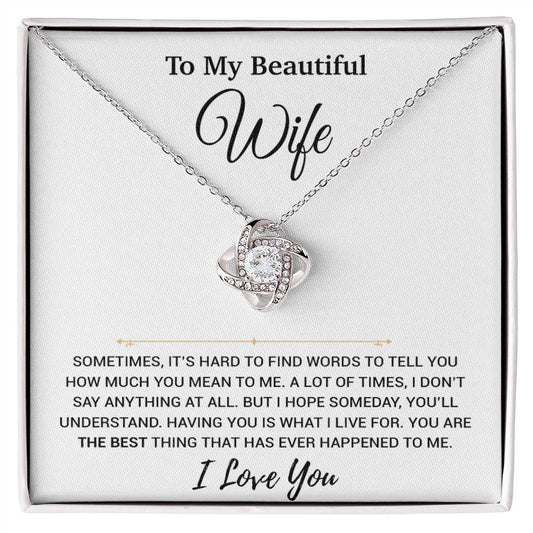 To My Wife Necklace, Christmas Gifts For Women, Anniversary Gift For Wife 20_11_White