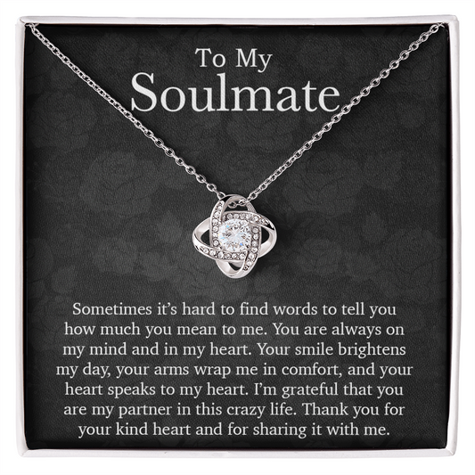 To My Soulmate Necklace, Gift for My Soulmate, Birthday Gift for Her