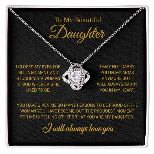 To My Daughter Necklace, Gift for Daughter from Dad, Daughter Father Necklace 24_11_Gold