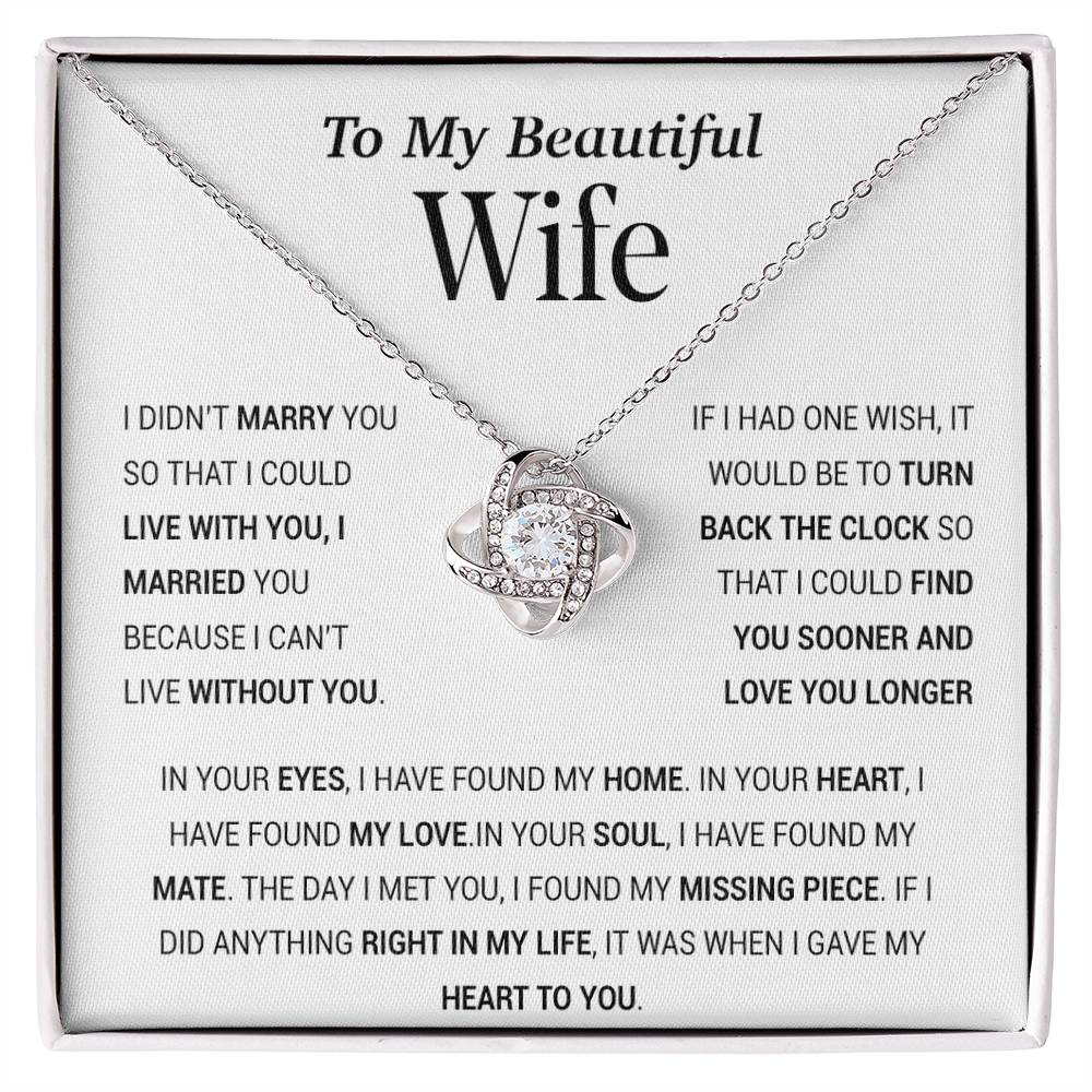 To My Wife Necklace, Gift For Wife, Anniversary Gift For Wife, Christmas Gift 27_11_White