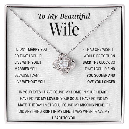 To My Wife Necklace, Gift For Wife, Anniversary Gift For Wife, Christmas Gift 27_11_White