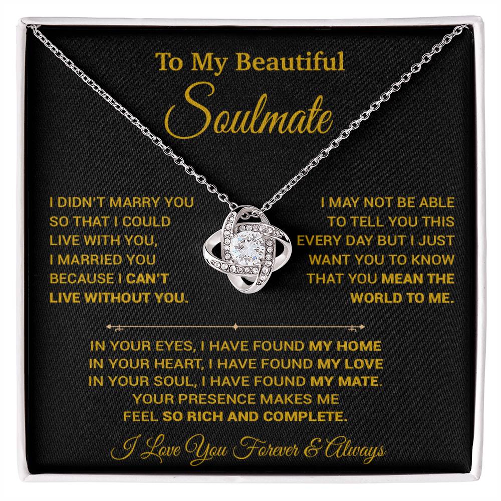 To My Soulmate Necklace, Soulmate Gift, Birthday Gift For Her