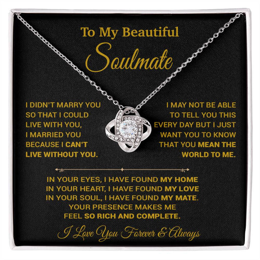 To My Soulmate Necklace, Soulmate Gift, Birthday Gift For Her