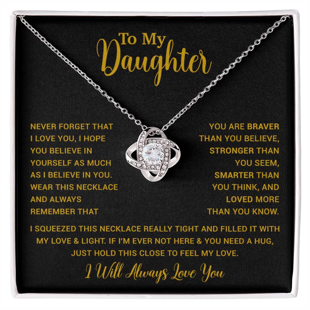 To My Daughter Necklace Gift for Daughter from Dad,Daughter Father Necklace 16_4_Gold