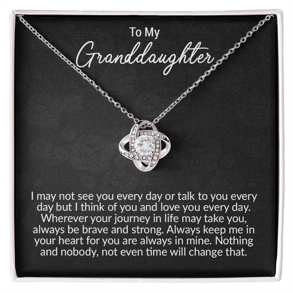 To My Granddaughter Necklace, Granddaughter Gift, Granddaughter Birthday Gift