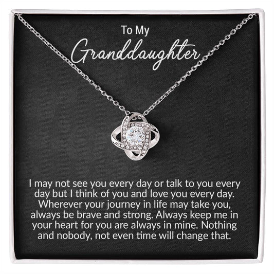 To My Granddaughter Necklace, Granddaughter Gift, Granddaughter Birthday Gift