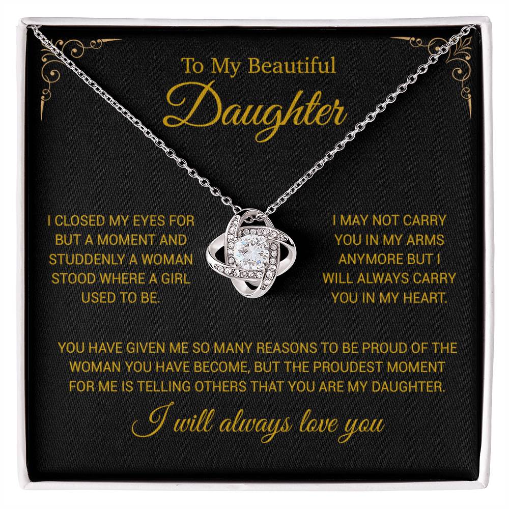 To My Daughter Necklace, Gift for Daughter from Dad, Daughter Father Necklace 29_11_Gold