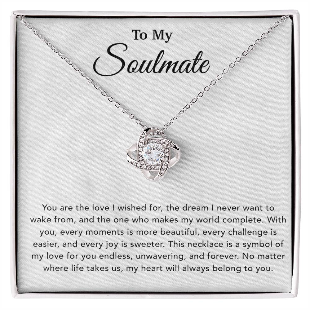To My Soulmate Necklace, Gift For Soulmate, Anniversary Gift, Birthday Gift 20_5_White