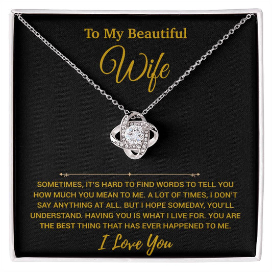 To My Wife Necklace, Christmas Gifts For Women, Anniversary Gift For Wife 19_11_Gold