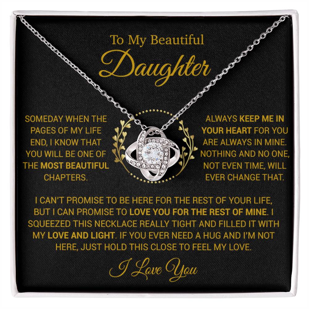 To My Daughter Necklace, Gift for Daughter from Dad, Daughter Father Necklace 17_12_Gold