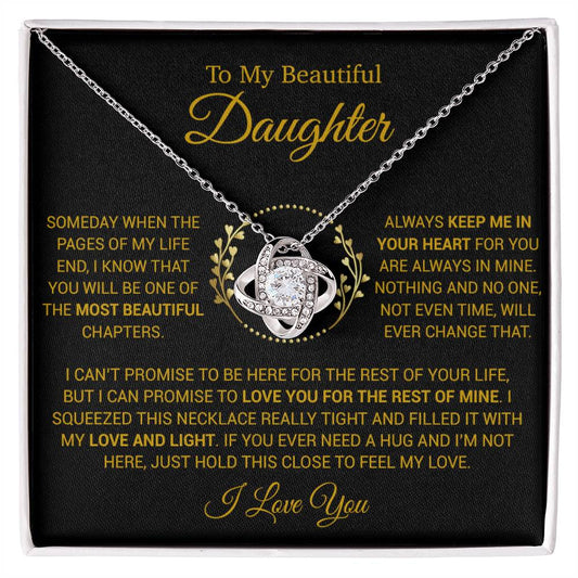 To My Daughter Necklace, Gift for Daughter from Dad, Daughter Father Necklace 17_12_Gold