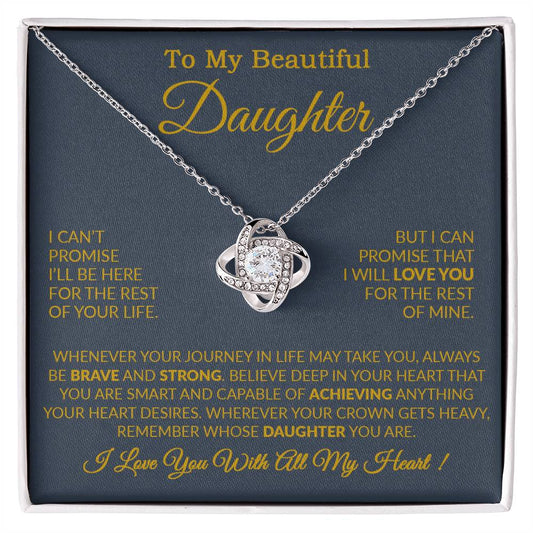 To My Daughter Necklace Gift From Dad, Daughter Gift, Father Daughter Necklace 15_9_Gold