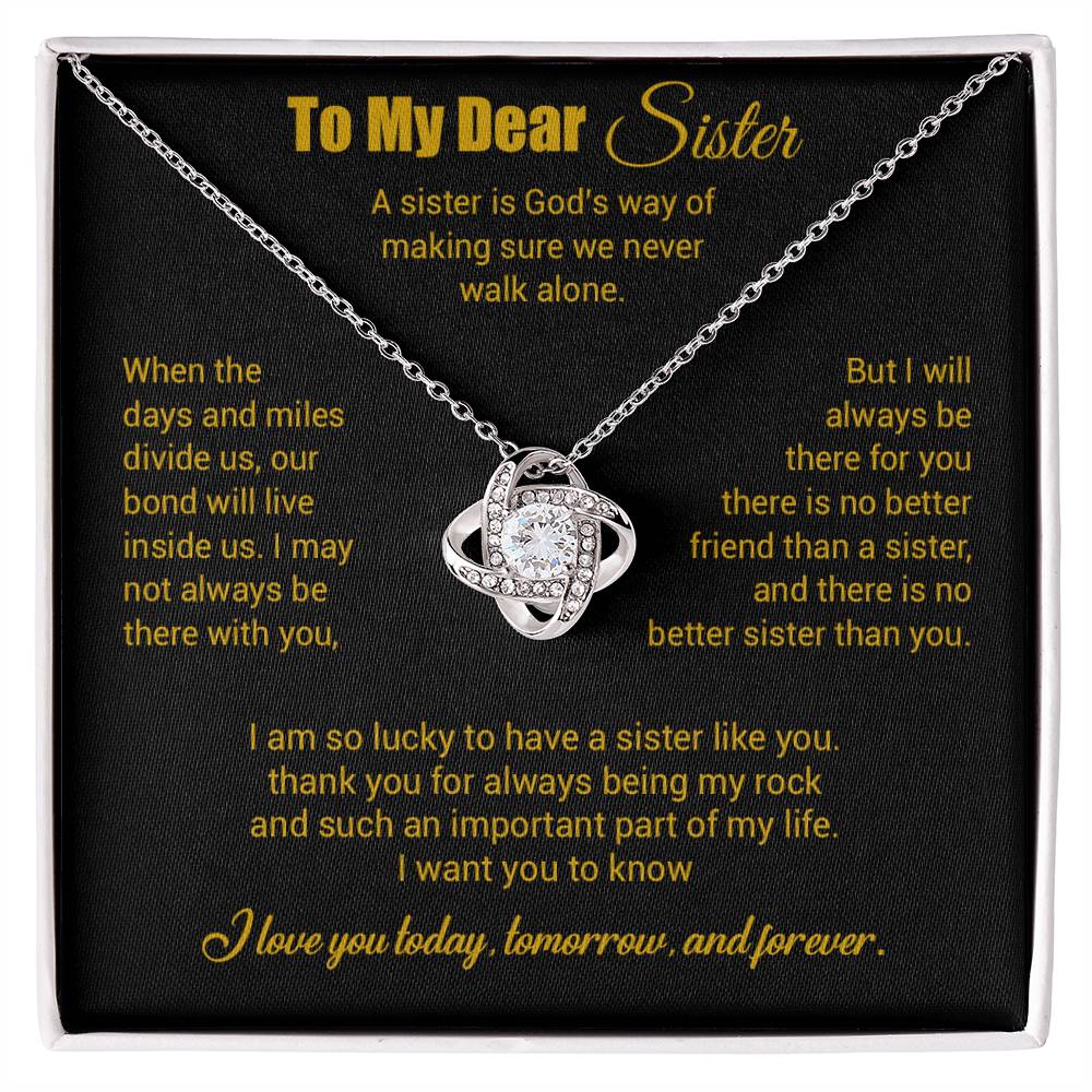 To My Sister Necklace, Brother to Sister, Birthday gift For Sister from Brother 3_4_Gold