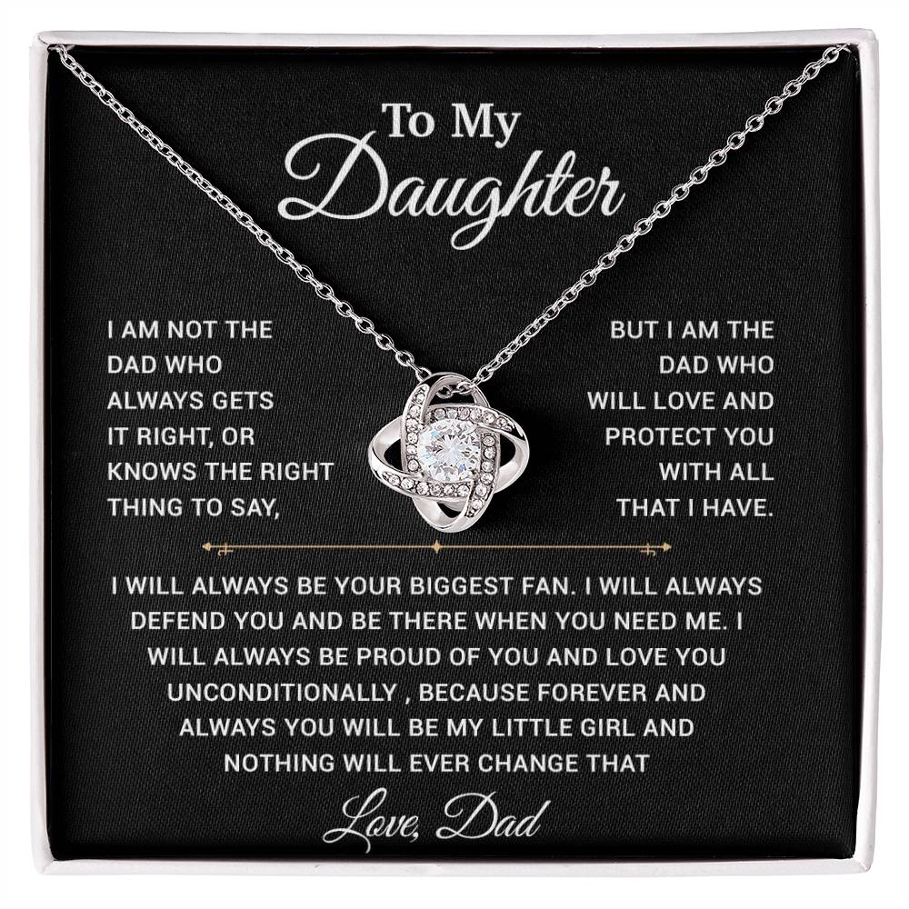 To My Daughter Necklace, Gift for Daughter from Dad, Father Daughter Necklace 23_11_Black