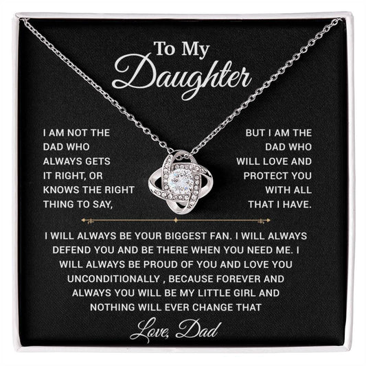 To My Daughter Necklace, Gift for Daughter from Dad, Father Daughter Necklace 23_11_Black