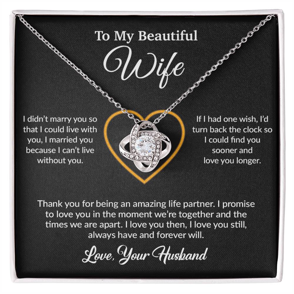 To My Wife Necklace, Gift For Wife, Anniversary Gift For Wife, Necklace For Wife 12_6_Black