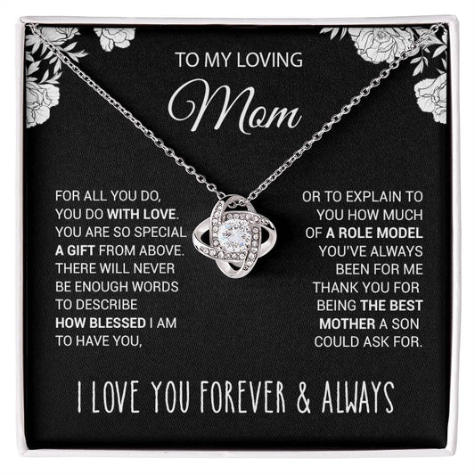 To My Mom Necklace, Gifts for Mom from Son, Mother And Son Necklace