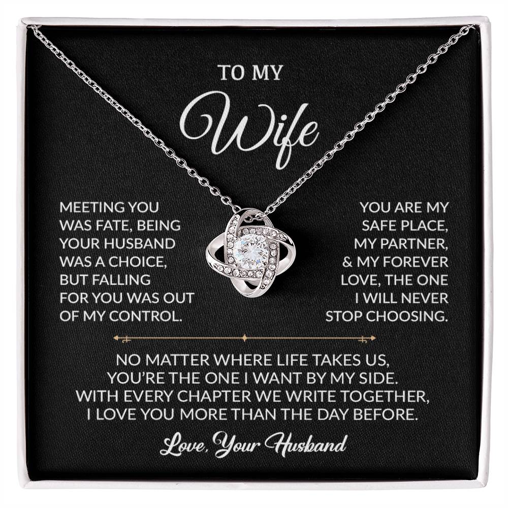 To My Wife Necklace, Gift For Wife, Anniversary Gift For Wife, Necklace For Wife 17_8_Black