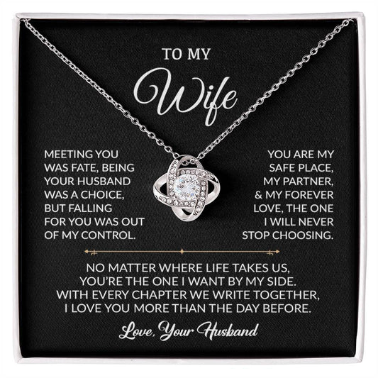 To My Wife Necklace, Gift For Wife, Anniversary Gift For Wife, Necklace For Wife 17_8_Black
