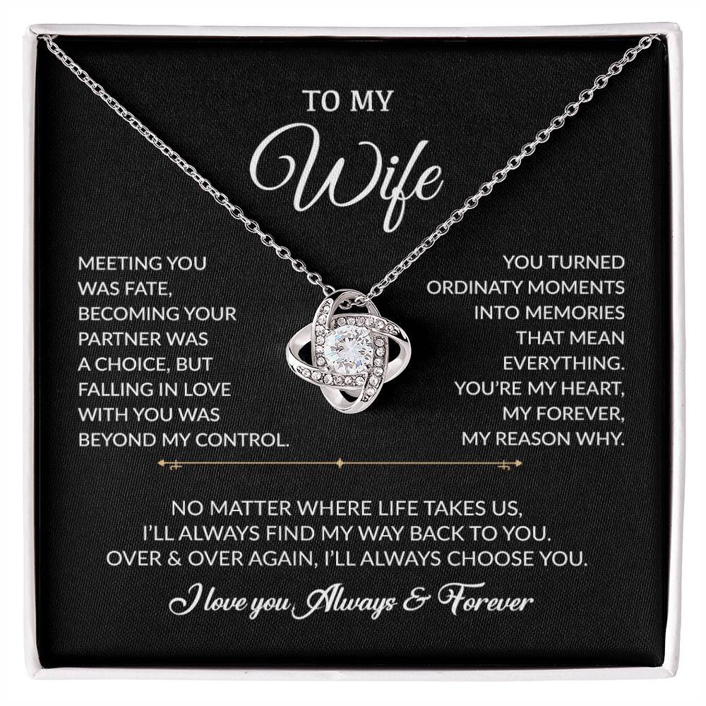 To My Wife Necklace, Gift For Wife, Anniversary Gift For Wife, Necklace For Wife 3_8_Black