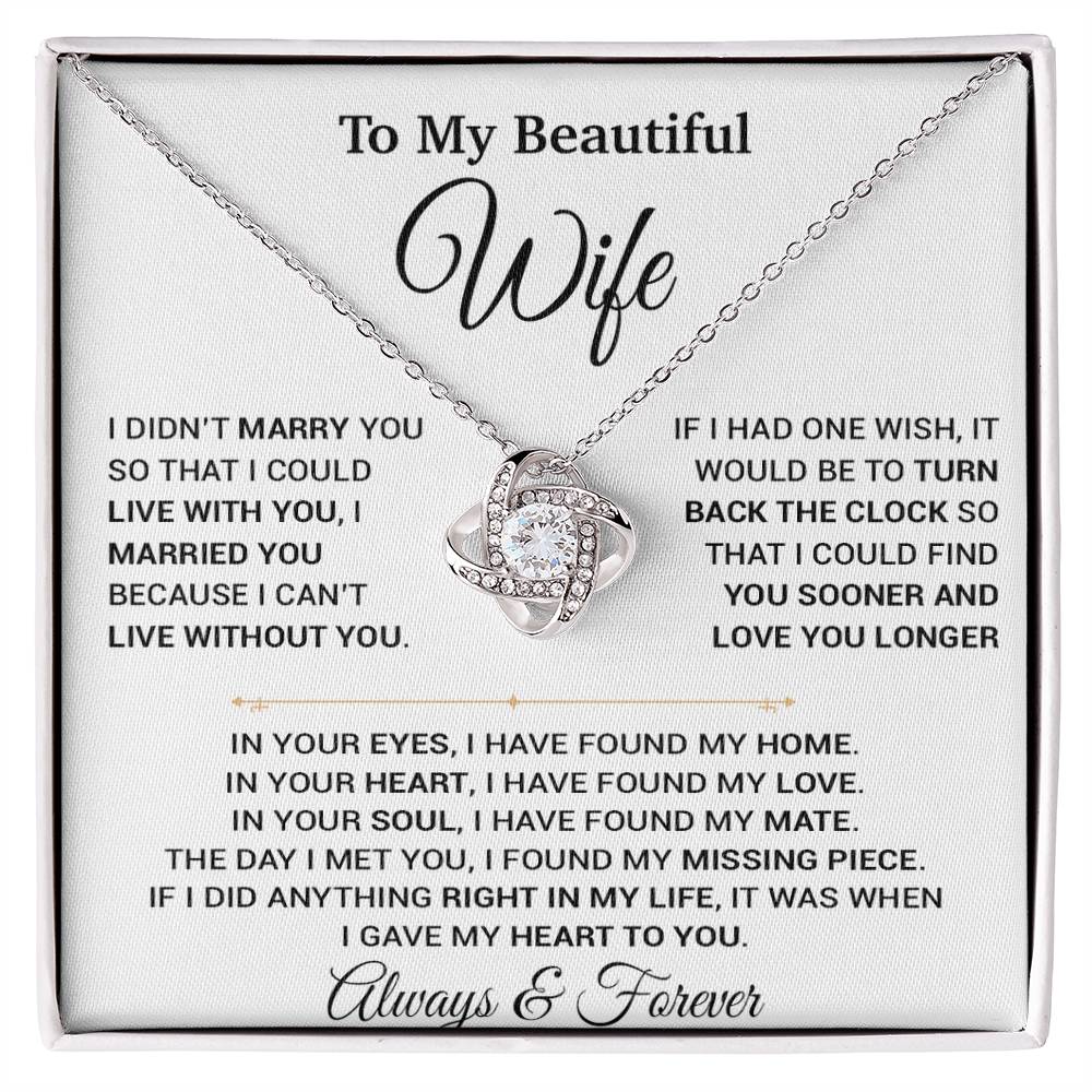 To My Wife Necklace, Christmas Gifts For Women, Anniversary Gift For Wife 12_9_White