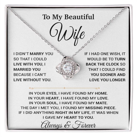 To My Wife Necklace, Christmas Gifts For Women, Anniversary Gift For Wife 12_9_White
