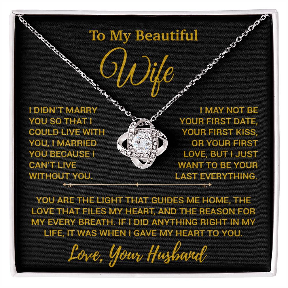 To My Wife Necklace, Vanlentines Gifts For Women, Anniversary Gift For Wife 23_1_Gold