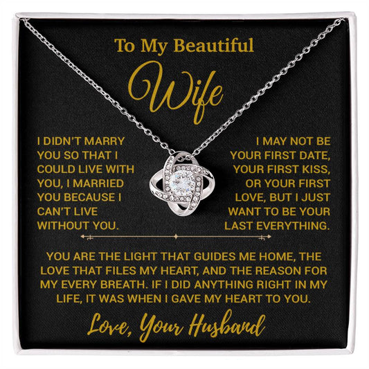 To My Wife Necklace, Vanlentines Gifts For Women, Anniversary Gift For Wife 23_1_Gold