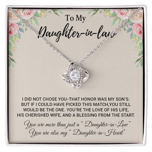 To My Daughter-In-Law Necklace, Gift For Daughter In Law, Daughter In Law Gift