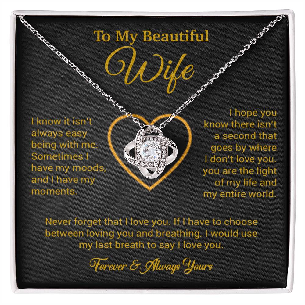 To My Wife Necklace, Gift For Wife, Anniversary Gift For Wife, Necklace For Wife 25_5_Gold
