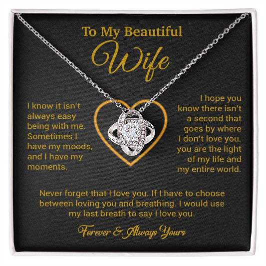 To My Wife Necklace, Gift For Wife, Anniversary Gift For Wife, Necklace For Wife 25_5_Gold