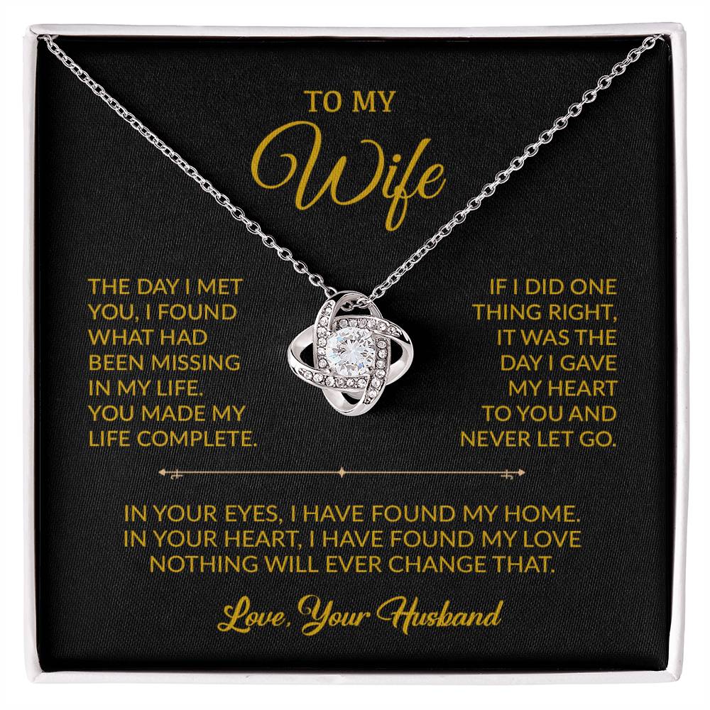 To My Wife Necklace, Gift For Wife, Anniversary Gift For Wife, Necklace For Wife 9_9_Gold