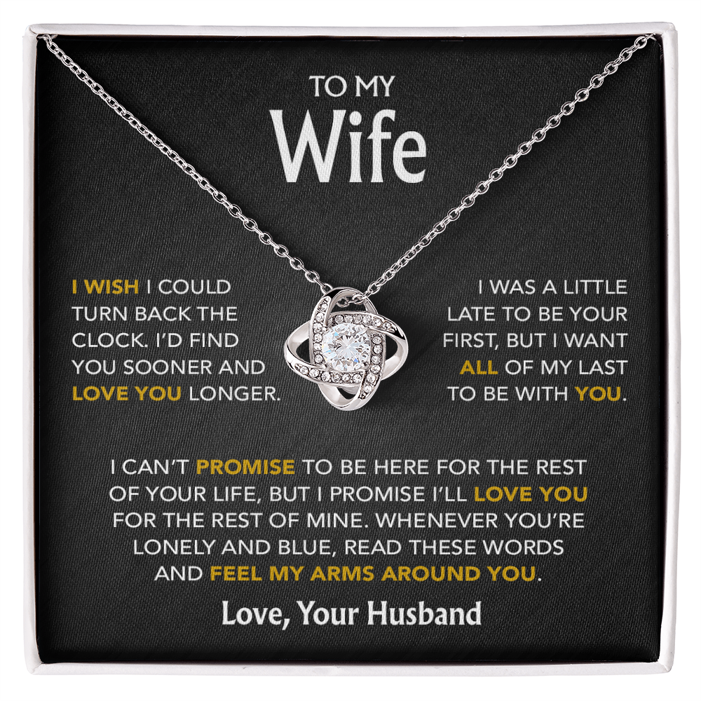 To My Wife Necklace, Gift For Wife, Anniversary Gift For Wife, Necklace For Wife 20_5_Black