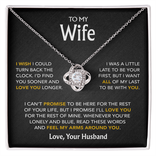 To My Wife Necklace, Gift For Wife, Anniversary Gift For Wife, Necklace For Wife 20_5_Black