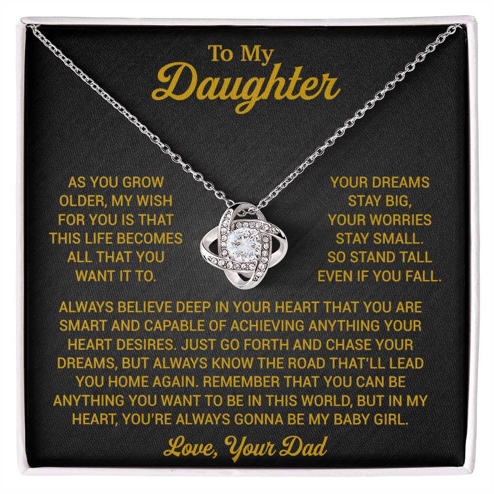 To My Daughter Necklace, Daughter Father Necklace, Daughter Gift From Dad 1_8_Gold