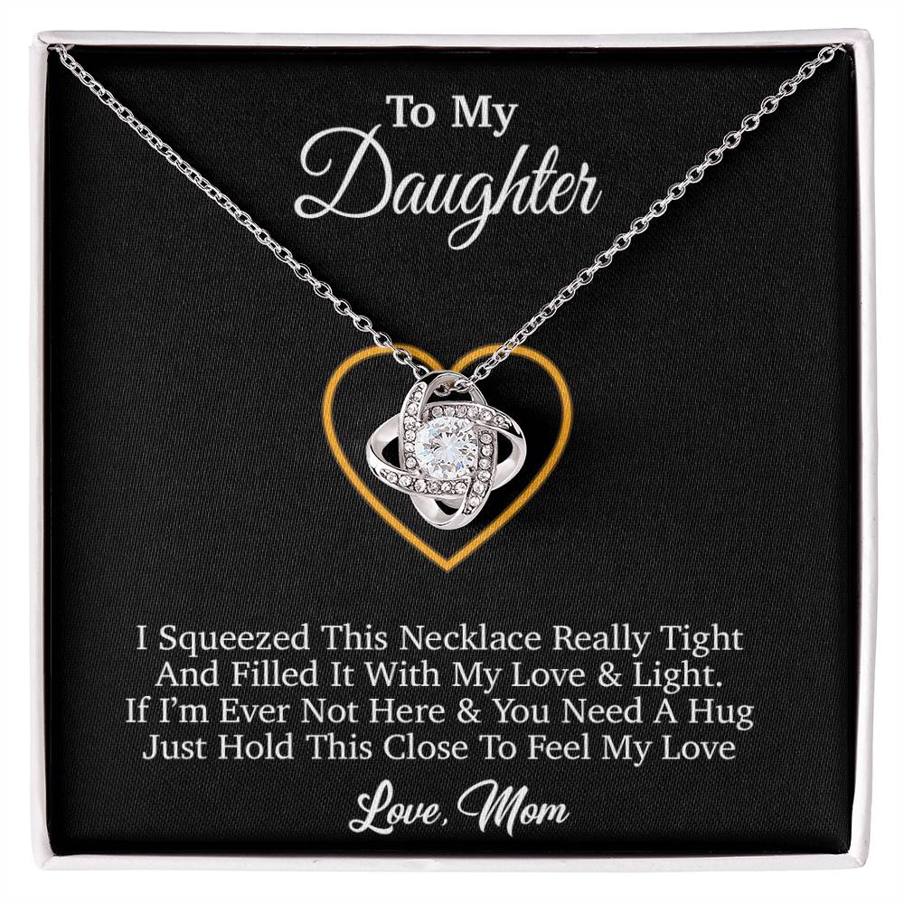 To My Daughter Necklace, Gift for Daughter from mom, Daughter mother Necklace 1_4_Black