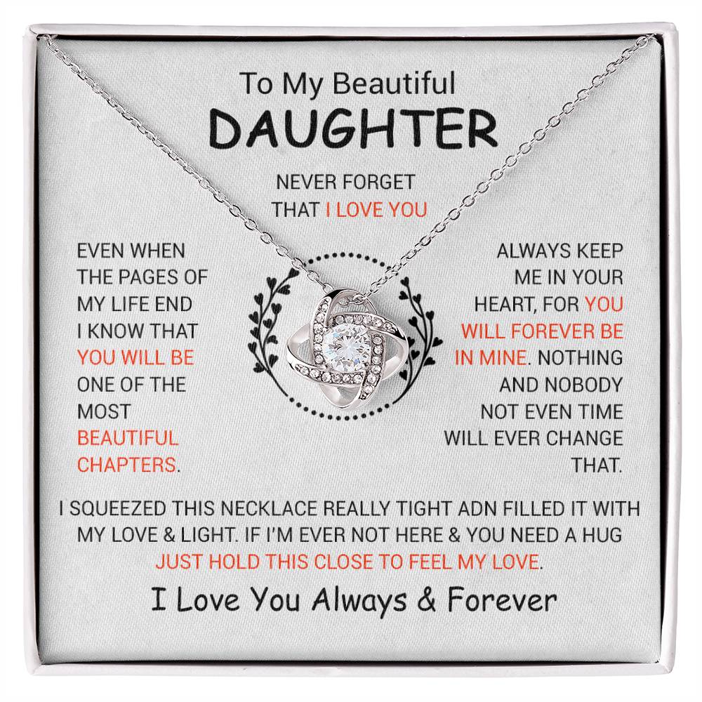 To My Daughter Necklace, Daughter Father Necklace, Daughter Gift From Dad, Mom 4_12